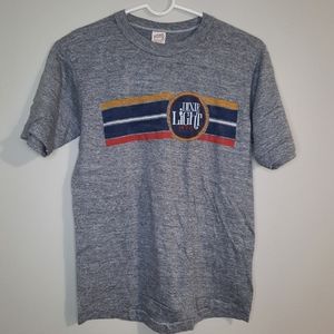 RARE! Dixie Light Beer T-Shirt  Vintage Early 1980s New Orleans Men Size L Thin